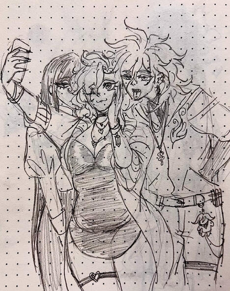 Demon trio sketch Demon trio sketch